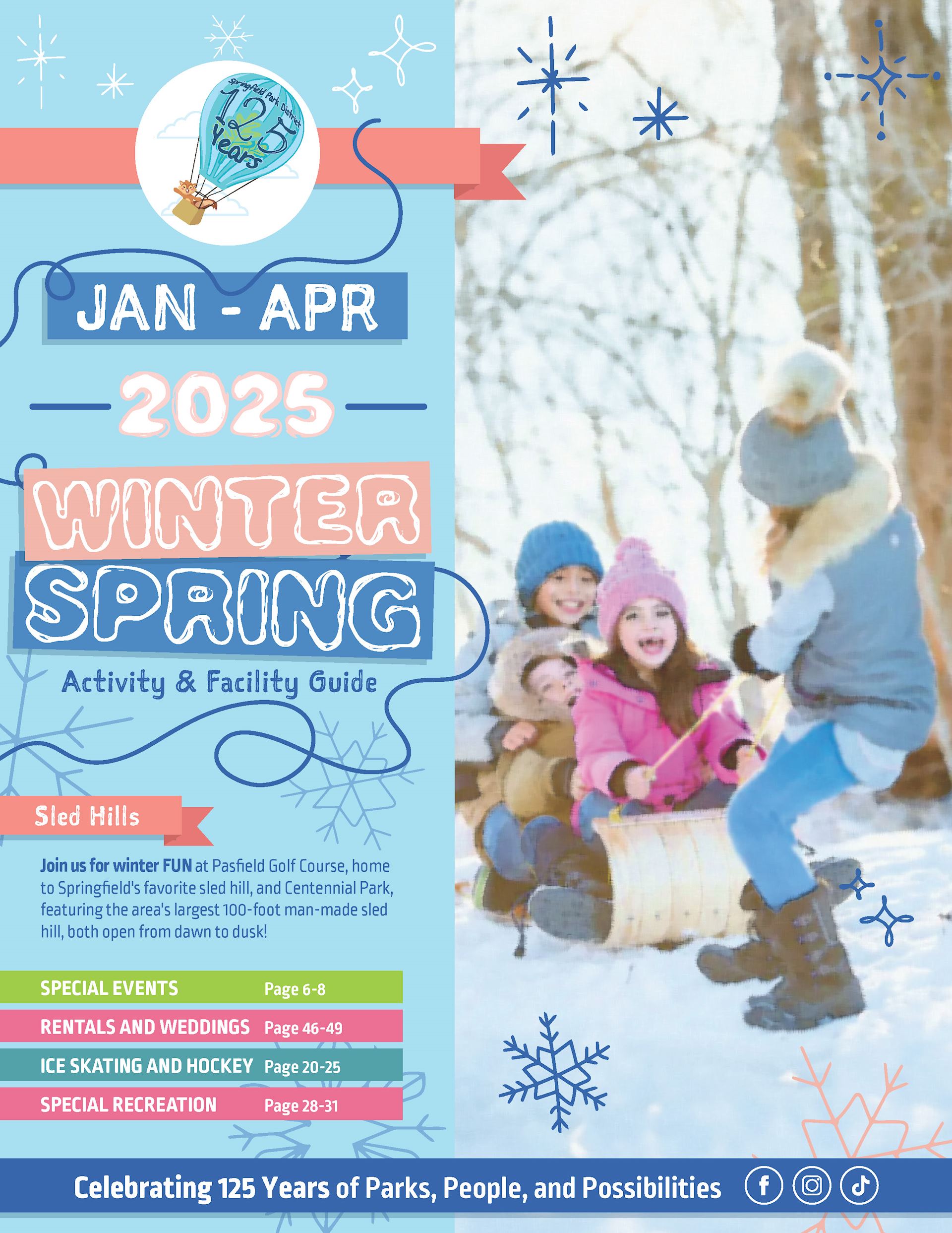 Cover Image for the Park District 2025 Winter Spring Activity Guide